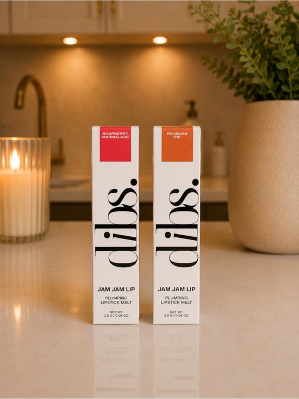 DIBS Jam Jam Lip Plumping Melt Duo 🎀 BNIB: Raspberry Marmalade & Rhubarb Pie